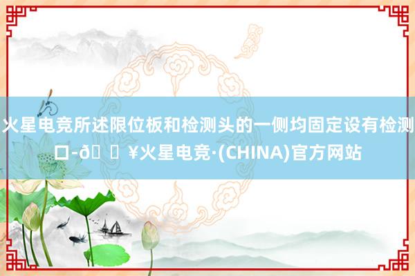 火星电竞所述限位板和检测头的一侧均固定设有检测口-🔥火星电竞·(CHINA)官方网站